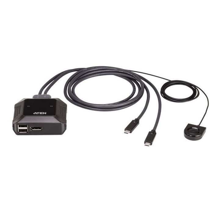 US3312-AT Aten 2-Port USB-C 4K DisplayPort KVM Switch 1,2 m