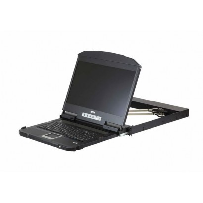 CL3800NW-UK CL3800NW-UK Aten Ultra Short Depth Dual Rail WideScreen LCD Console (USB, HDMI / DVI / VGA), UK Features DSE