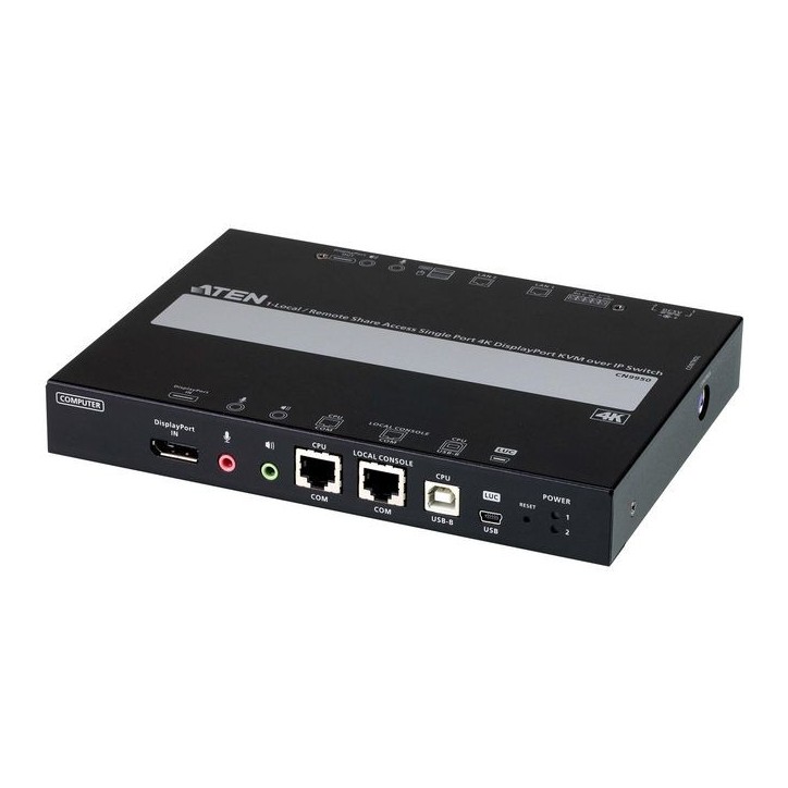 CN9950-AT-G Aten 1-Local/Remote Share Access Single Port 4K DisplayPort KVM over IP Switch Metal
