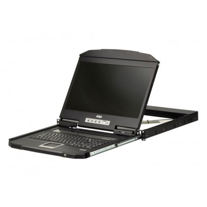 CL3100NX-US CL3100NX-US Aten Ultra Short Depth Single Rail WideScreen LCD Console (USB,VGA), US Features DSE
