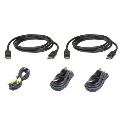 2L-7D03UDPX5 2L-7D03UDPX5 Aten USB DisplayPort Dual Display Secure KVM Cable Kit, 3 m, Black 2L-7D03UDPX5 NONE - Only use for...