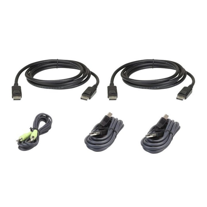 2L-7D03UDPX5 Aten USB DisplayPort Dual Display Secure KVM Cable Kit, 3 m, Black 2L-7D03UDPX5 NONE - Only use for non-battery ite 2L-7D03UDPX5 Aten USB DisplayPort Dual Display Secure KVM Cable Kit, 3 m, Black 2L-7D03UDPX5 NONE - Only use for non-battery ite