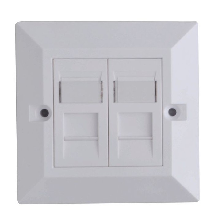 LVN126188UK-2 Lanview CAT6 Faceplate Dual Gang UK Type 86*86mm