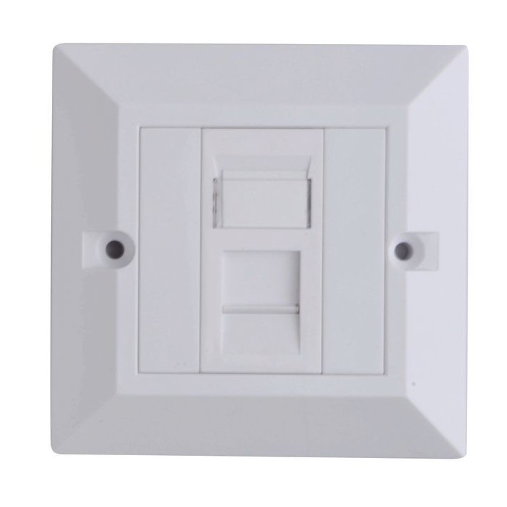 LVN126188UK Lanview CAT6 Faceplate Single Gang UK Type 86*86mm