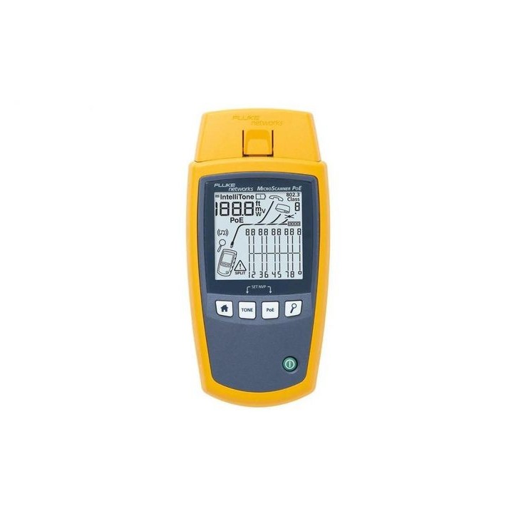 MS-POE Fluke UTP/FTP/SSTP, RJ45/RJ11, LCD, 2 x AA, 7.6 x 16.3 x 3.6 cm, 300 g 5018508 NONE - Only use for non-battery items