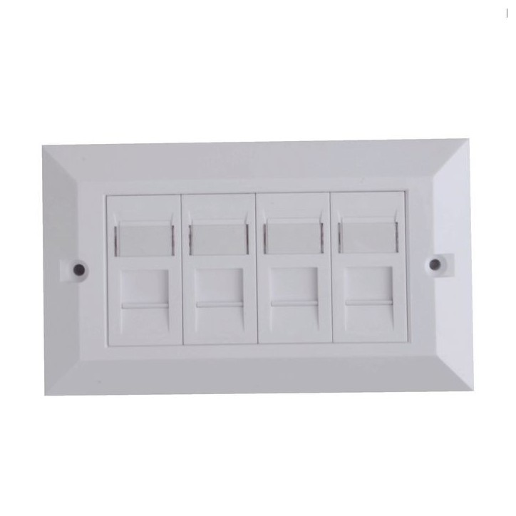 LVN126188UK-4 Lanview CAT6 Faceplate 4-port UK Type 146*86mm