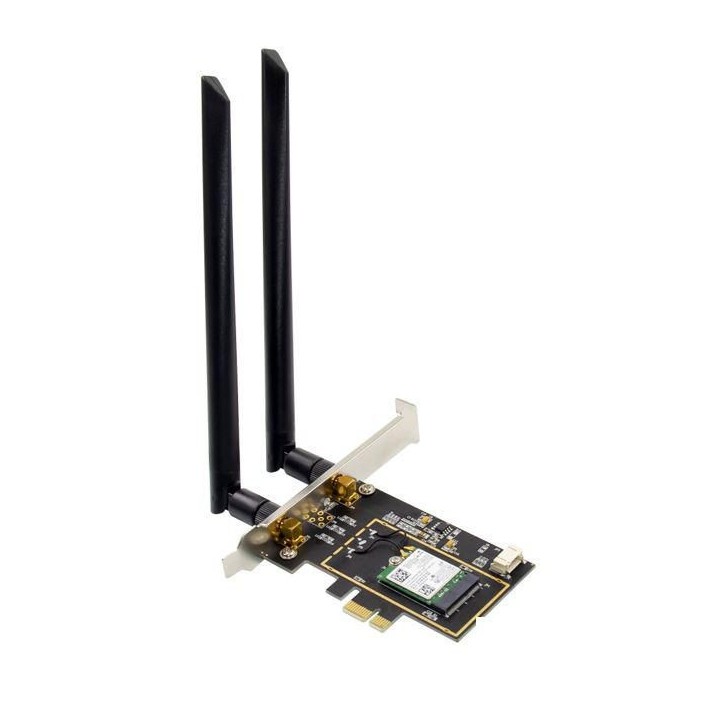 MC-PCIE-INT7260DUAL MicroConnect Intel 7260AC chip, Bluetooth 4.0, 802.11a/b/g/n/ac Black