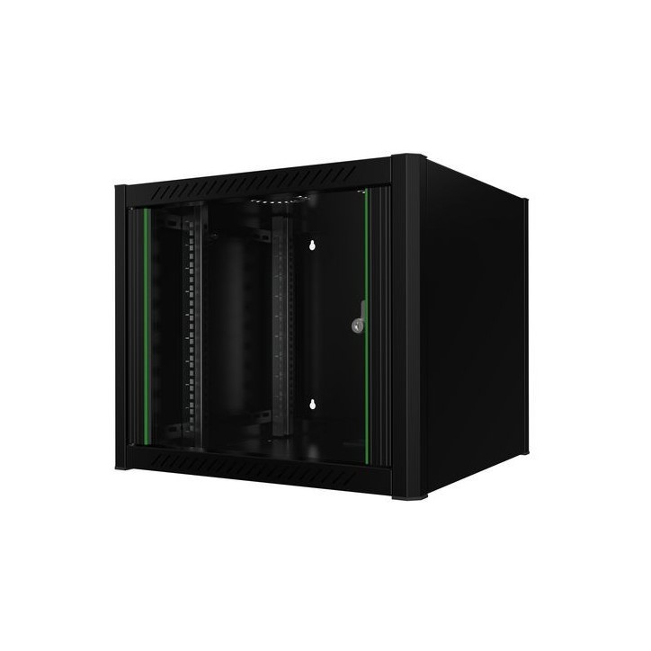 RWM09U56BL Lanview by Logon 19'' Rack Cabinet 9U 60 x 56 Wallmount RWM09U56BL Product colour: Black