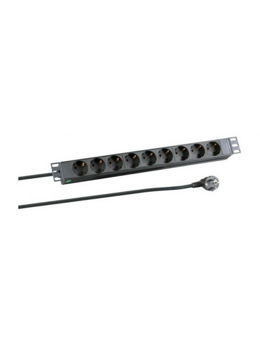 CABINETACC23 CABINETACC23 MicroConnect 8-way Outlet strip, 19" 3meter 1U Horizontal/Vertical