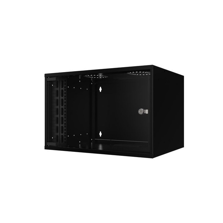 RUM07U40MNBL Lanview by Logon 19'' Rack Cabinet 7U 53 x 40 SOHO Wallmount Unmounted RUM07U40MNBL Product colour: Black