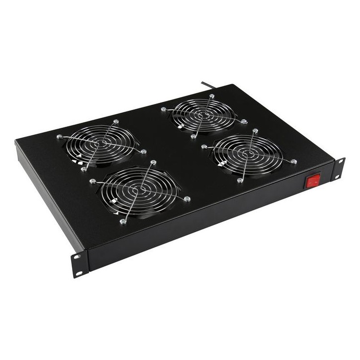 RAF315BL Lanview by Logon 4 FANS, ANALOG THERMOSTAT RACK MOUNT FAN MODULE 1U RAF315BL 560 m³/h