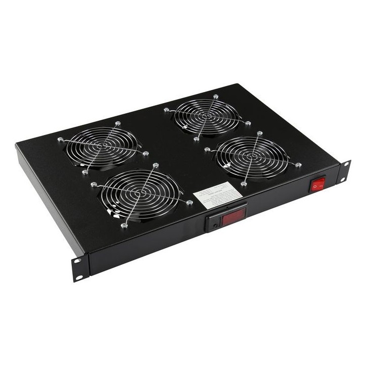 RAF305BL Lanview by Logon 4 FANS, DIGITAL THERMOSTAT RACK MOUNT FAN MODULE 1U RAF305BL 560 m³/h