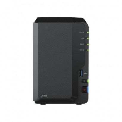 DS223 DS223 Synology Realtek RTD1619B, 2 GB DDR4, Drive Bays x 2, RJ-45 1GbE, USB 3.2 Gen 1 x 1, 165 mm x 108 mm x 232.7 mm, ...