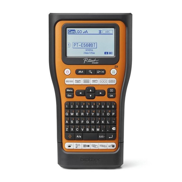 PTE560BTVPQL1 Brother LCD, 18 characters x 3 lines - 75 x 45 mm, QWERTY, 3.5,6,9,12,18 and 24mm, Bluetooth 5.0, USB, 132 x 244 x