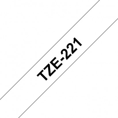 TZE-221 TZE-221 Brother Black on White, 8 m, 9 mm, TZe Black on white