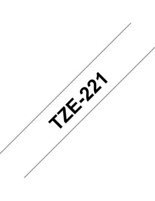 TZE-221 TZE-221 Brother Black on White, 8 m, 9 mm, TZe Black on white