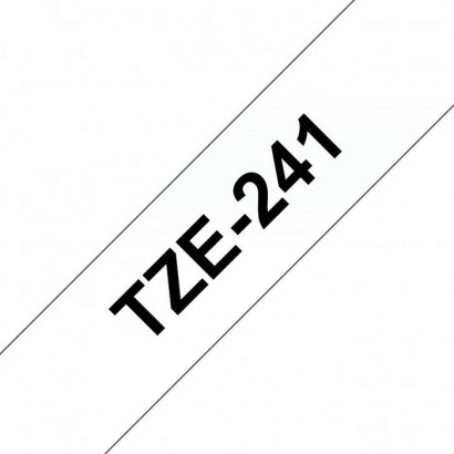 TZE-241 TZE-241 Brother 18 mm, 8 m, TZe, Black on White Black on white