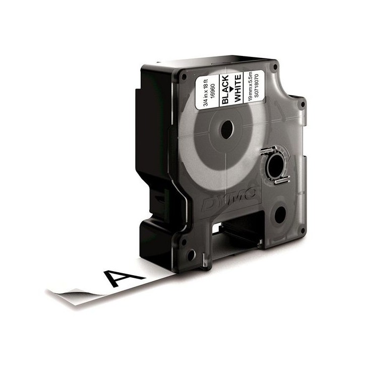 S0718070 DYMO D1 - Durable Labels - Black on White - 19mm x 5.5m