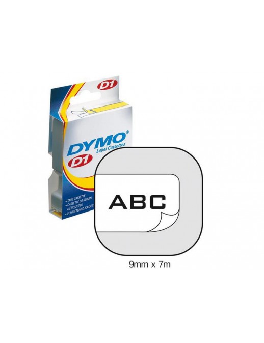 40913 DYMO D1 - Standard Labels - Black on White - 9mm x 7m S0720680 DYMO