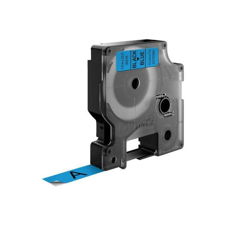S0720560 DYMO D1 - Standard Labels - Black on Blue - 12mm x 7m 45016 DYMO