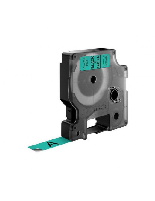 S0720590 DYMO D1 - Standard Labels - Black on Green - 12mm x 7m DYMO