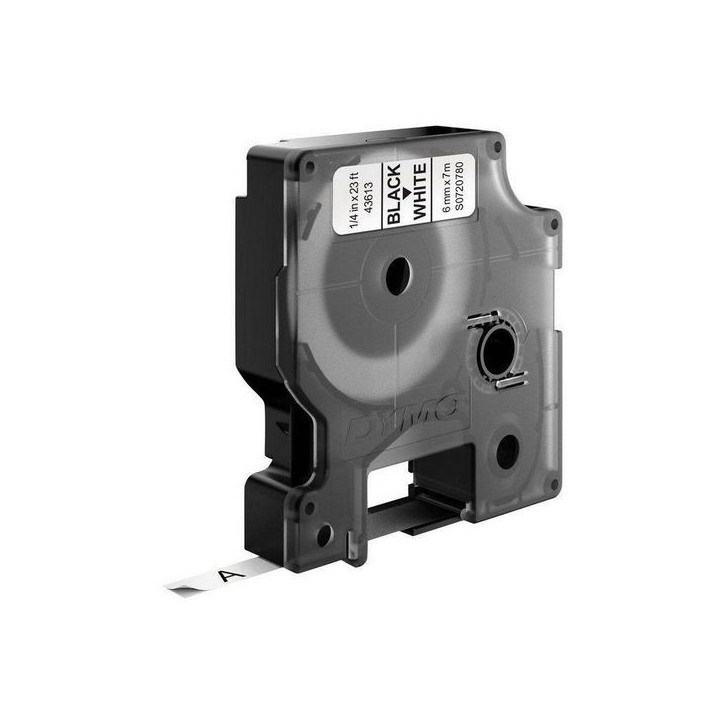 S0720780 DYMO D1 - Standard Labels - Black on White - 6mm x 7m 43613 DYMO