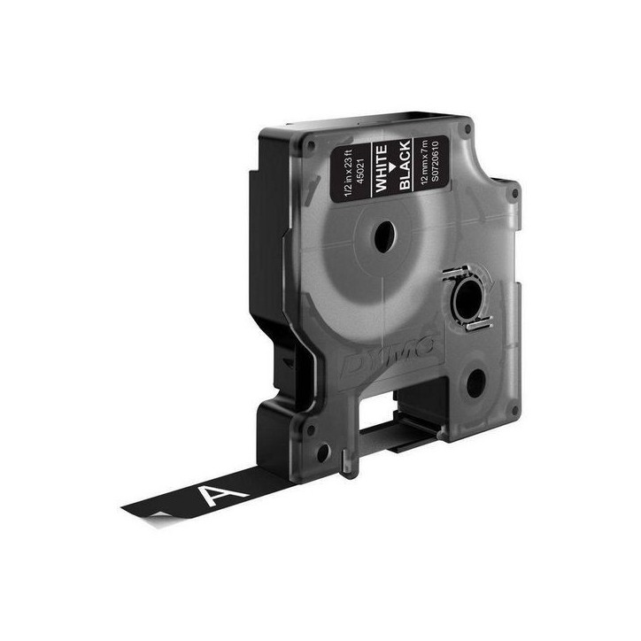 S0720610 DYMO D1 - Standard Labels - White on Black - 12mm x 7m S0720610, 45021 DYMO S0720610 DYMO D1 - Standard Labels - White on Black - 12mm x 7m S0720610, 45021 DYMO