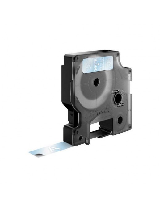 S0720600 DYMO D1 - Standard Labels - White on Transparent - 12mm x 7m 45020 DYMO