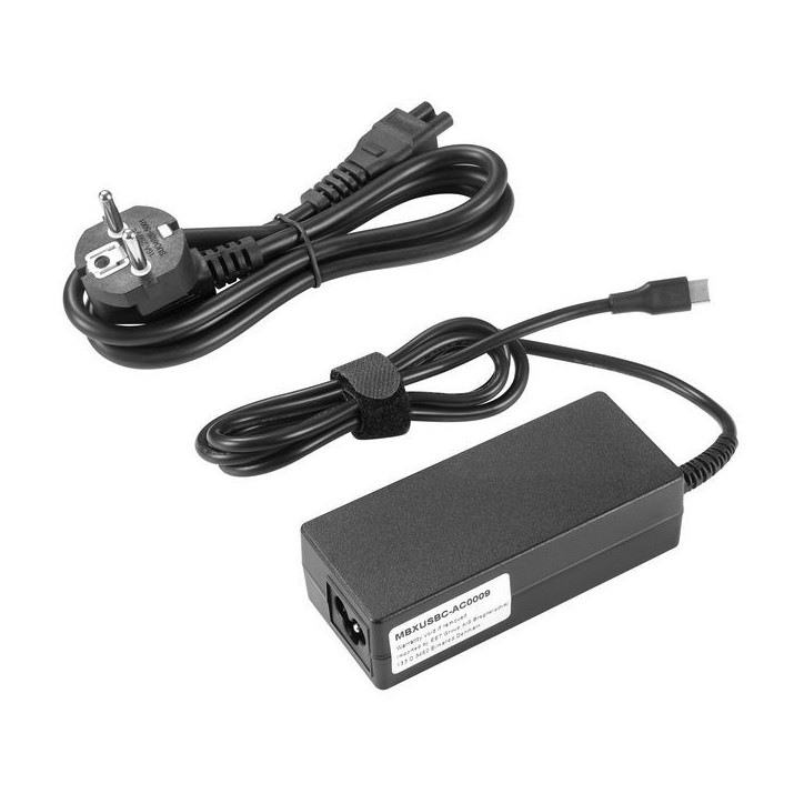 MBXUSBC-AC0009 CoreParts USB-C Power Adapter PD3.0 65W 5-20V/3-3.5A - Including EU Power Cord (C5- Schuko) Dim:106*46*29mm - Sup