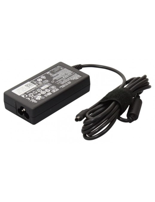3RG0T Dell AC Adapter, 45W, 19.5V, 3 Pin, 4.5mm, C6 Power Cord, Lot 6 JT9DM, 450-18066, 03RG0T, 99105089 Black