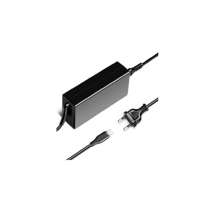 MBXUSBC-AC0017 CoreParts USB-C Power Adapter 65W 5-20V/3-3.5A PD3.0 CE FCC ROHS - Including EU Power Cord (C7/C8) Dim:106*46*29m