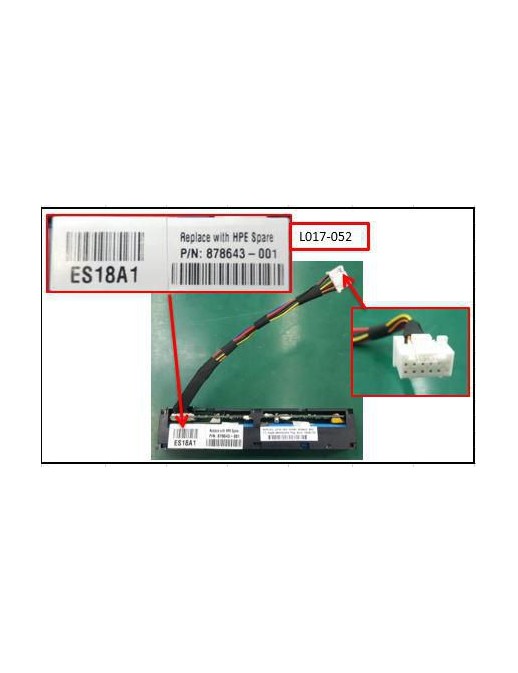 878643-001 Hewlett Packard Enterprise Smart Storage Battery with 96W power capacity, 145mm cable length, compatible with HPE Pro