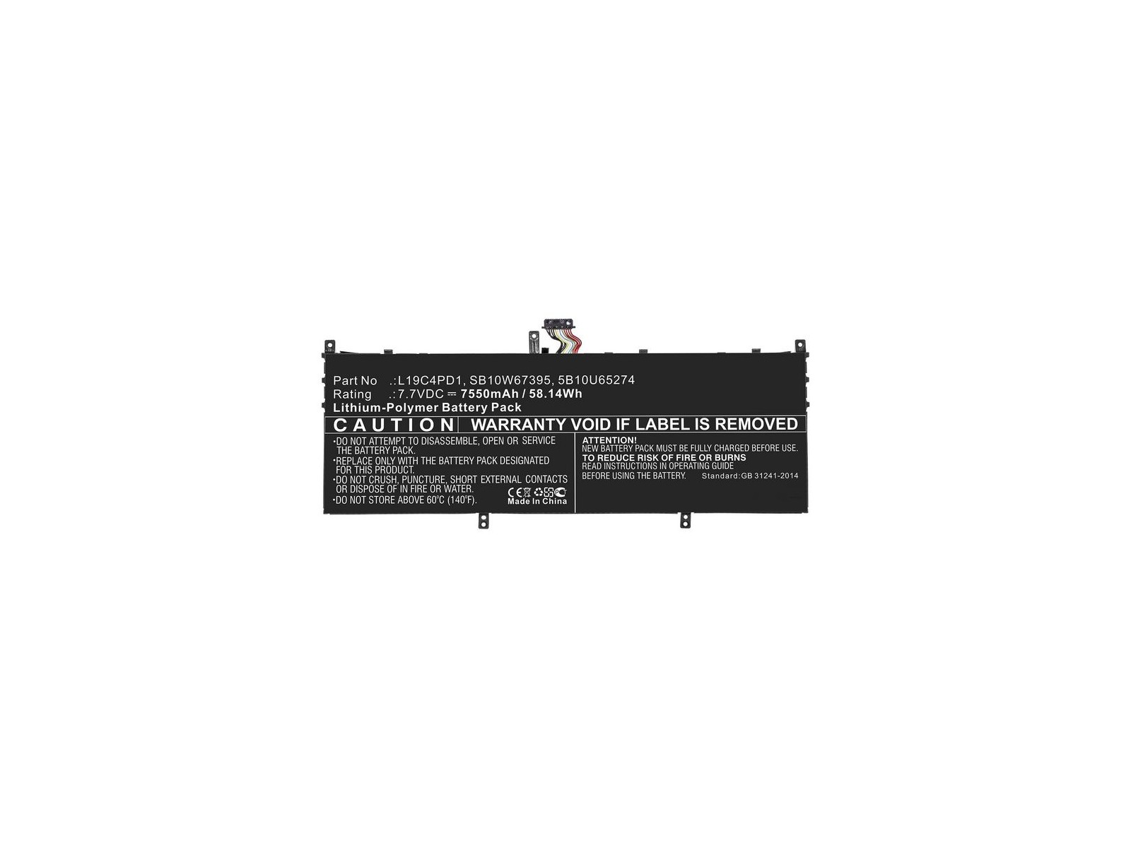 MBXLE-BA0241 MBXLE-BA0241 CoreParts Laptop Battery for Lenovo 49.28Wh Li-Pol 7.7V 6400mAh Black for Lenovo Notebook, Laptop Y...