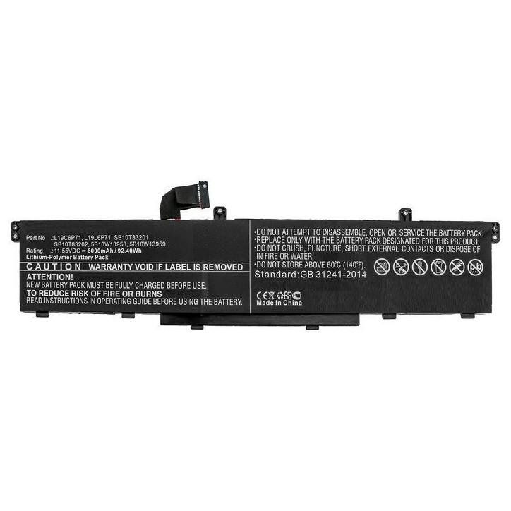 MBXLE-BA0302 CoreParts Laptop Battery for Lenovo 92.40Wh Li-Polymer 11.55V 8000mAh for Lenovo ThinkPad P15, ThinkPad P15 Gen 1 2