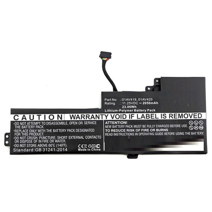 MBXLE-BA0175 CoreParts Laptop Battery for Lenovo 22.80Wh Li-Pol 11.4V 2000mAh Black, ThinkPad T470, ThinkPad T470 20HD002TCD, Th MBXLE-BA0175 CoreParts Laptop Battery for Lenovo 22.80Wh Li-Pol 11.4V 2000mAh Black, ThinkPad T470, ThinkPad T470 20HD002TCD, Th