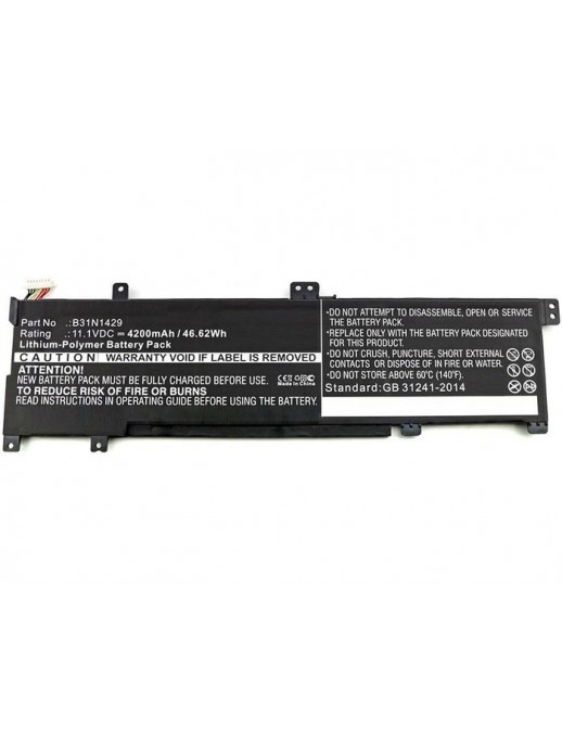 MBXAS-BA0119 MBXAS-BA0119 CoreParts Laptop Battery for Asus 38.76Wh Li-Pol 11.4V 3400mAh Black, A501C1-Z1-C10, A501LB5200, A5...