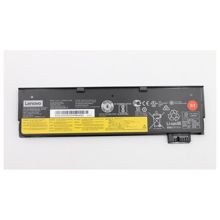 01AV422 Lenovo Lithium ion, 2100 mAh, 11.4 V 863531, 99112917 24 Wh 01AV422 Lenovo Lithium ion, 2100 mAh, 11.4 V 863531, 99112917 24 Wh