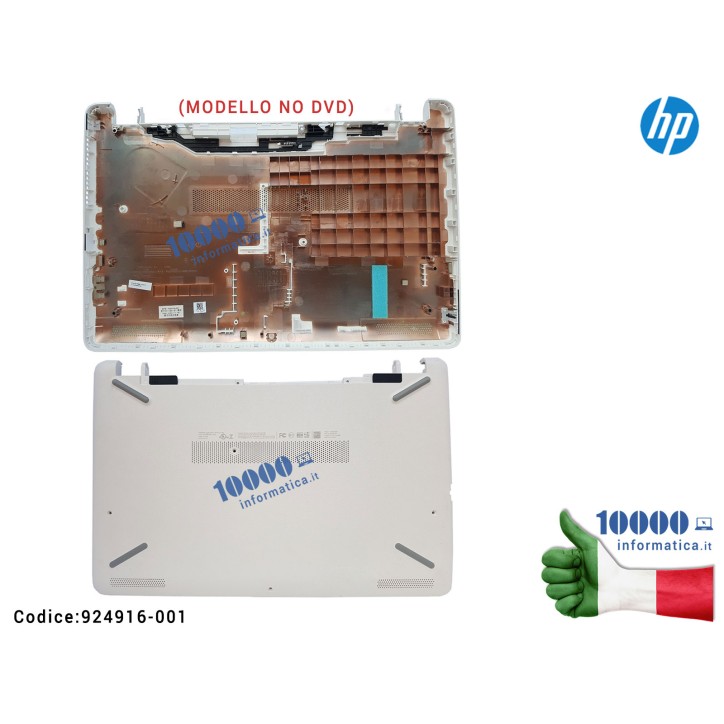 Bottom Case Scocca Inferiore [Snow White] HP Pavilion 15-BS 15-BW 250 G6 255 G6 TPN-C129 TPN-C130 (BIANCO) (MODELLO PER DVD) [NO