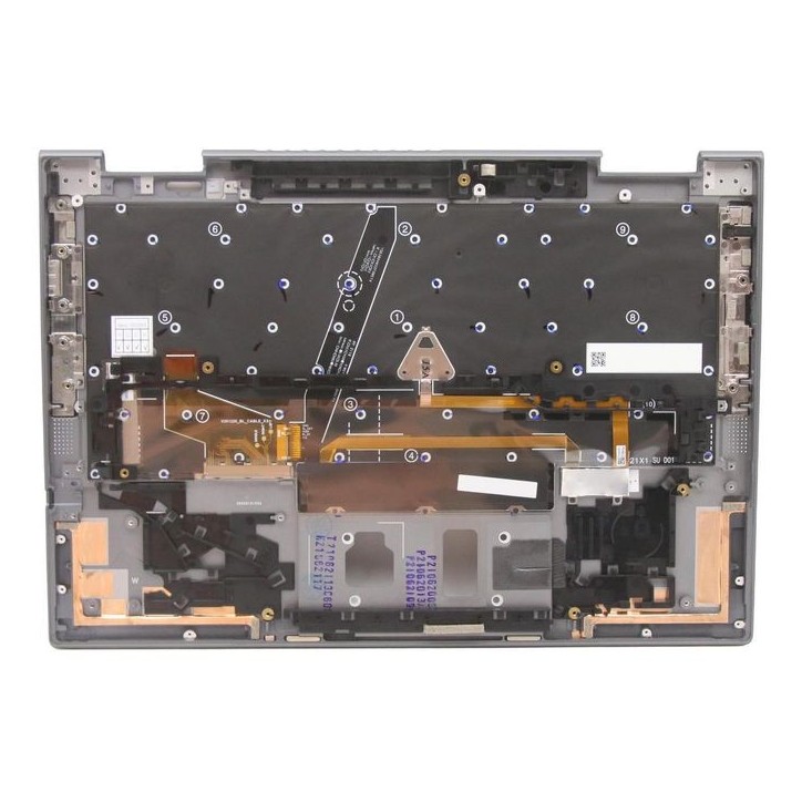 5M11C40952 Lenovo Keyboard bezel assembly for Lenovo laptops, gray color, includes WLAN support, lightweight design, FRU service