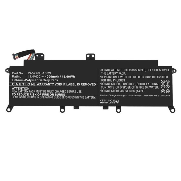 MBXTO-BA0067 CoreParts Battery for Toshiba Notebook, 45.60Wh Li-ion 11.4V 4000mAh Black, for Portege X30, Tecra X40 PA5278U-1BRS