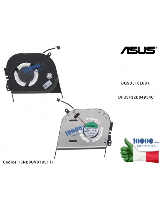 Ventola Fan GPU ASUS VivoBook Pro 16X N7600PC 13NB0UV0T05111 DQ5D518E001 DFS5F22B04954C EG50050S1-1C191-S9A X3500PC M7600RE M6500QC X3500PH M6500RE X7600PC M6500QE M6500IH N7600ZE K6500ZE K6500ZC M3500QA M6500RC M6500QH M6500QB K6500ZH
