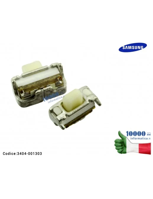 3404-001303 3 Pulsanti Tasto SMD Accensione Volume SAMSUNG Galaxy S3 SIII GT-i9300 GT-S5690 Power Button Volume Switch NOKIA ...