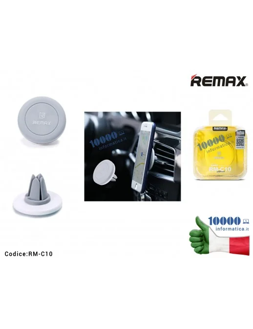 RM-C10 Supporto Magnetico Auto Universale per Smartphone REMAX RM-C10 Magnetic Air Vent Car Mount