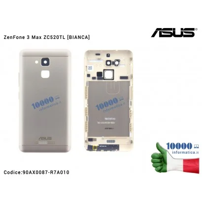 90AX0087-R7A010 Cover Batteria Posteriore ASUS ZenFone 3 Max ZC520TL (X008D) [SILVER/ARGENTO]