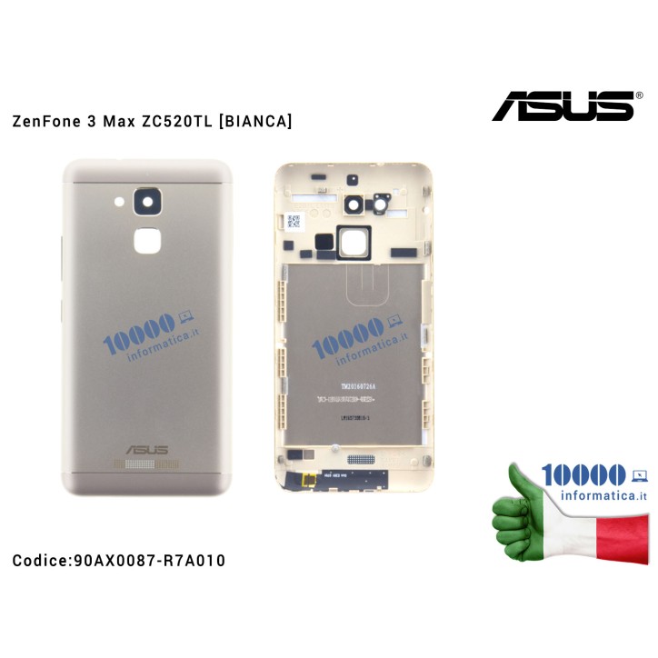 Cover Batteria Posteriore ASUS ZenFone 3 Max ZC520TL (X008D) [SILVER/ARGENTO]