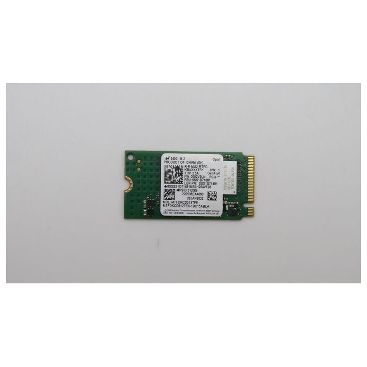 5SS1D71681 512GB M.2 2242 PCIe 4x4 FRU5SS1D71681 solid-state drive