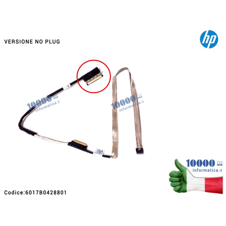 Cavo Flat LCD HP ZBook 15 EliteBook 850 G1 850 G2 [VERSIONE NO PLUG] 6017B0428801