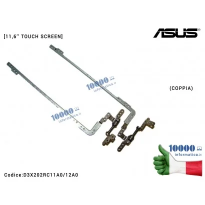 D3X202RC11A0/12A0 Cerniere Hinges [COPPIA] [TOUCH] ASUS S200E X202E X201E F202E S200 Q200E (11,6'' TOUCH SCREEN) [COPPIA] D3X...