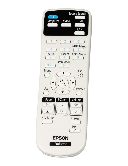 1613717 Epson White/Black, for EB-525W, EB-535W, EB-570, EB-575W, EB-575Wi, EB-580, EB-580 SMART AiO, EB-585W, EB-585Wi, EB-595W