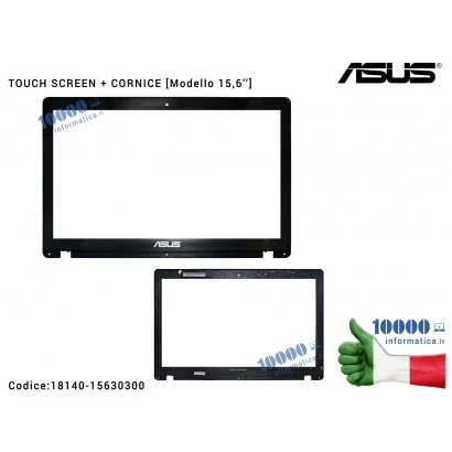 18140-15630300 Vetro Touch Screen con Cornice LCD ASUS X550 X550C X550CA K550CC F550C F550CC X550CA P550CA F550 15,6'' 13NB00...